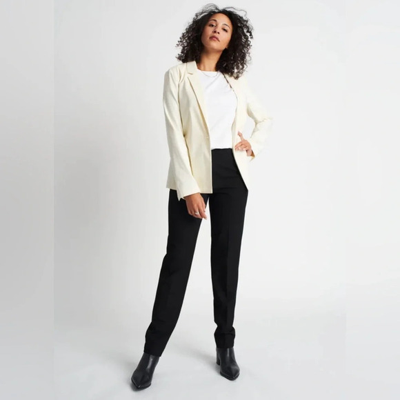 Kit  & Ace Go To Wool Cashmere Silk Black High Rise Pants Trousers 2.0, size 8 - Picture 1 of 14